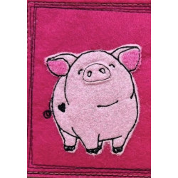 Stickdatei - Doodle Appli Schwein